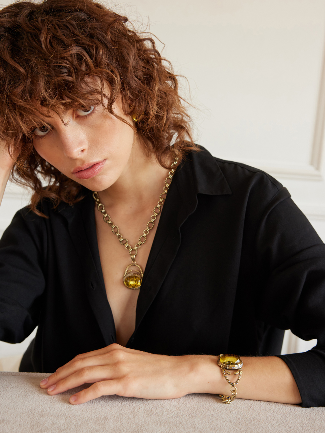 CO8200 Necklace VETRO COLORATO Fiore di Firenze