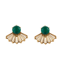 OR2809 VERDE Earings VENTAGLIO Fiore di Firenze