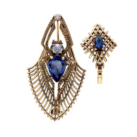 SP310721 TANZANITE Broosh/Necklace RAGNO ART DECO Fiore di Firenze
