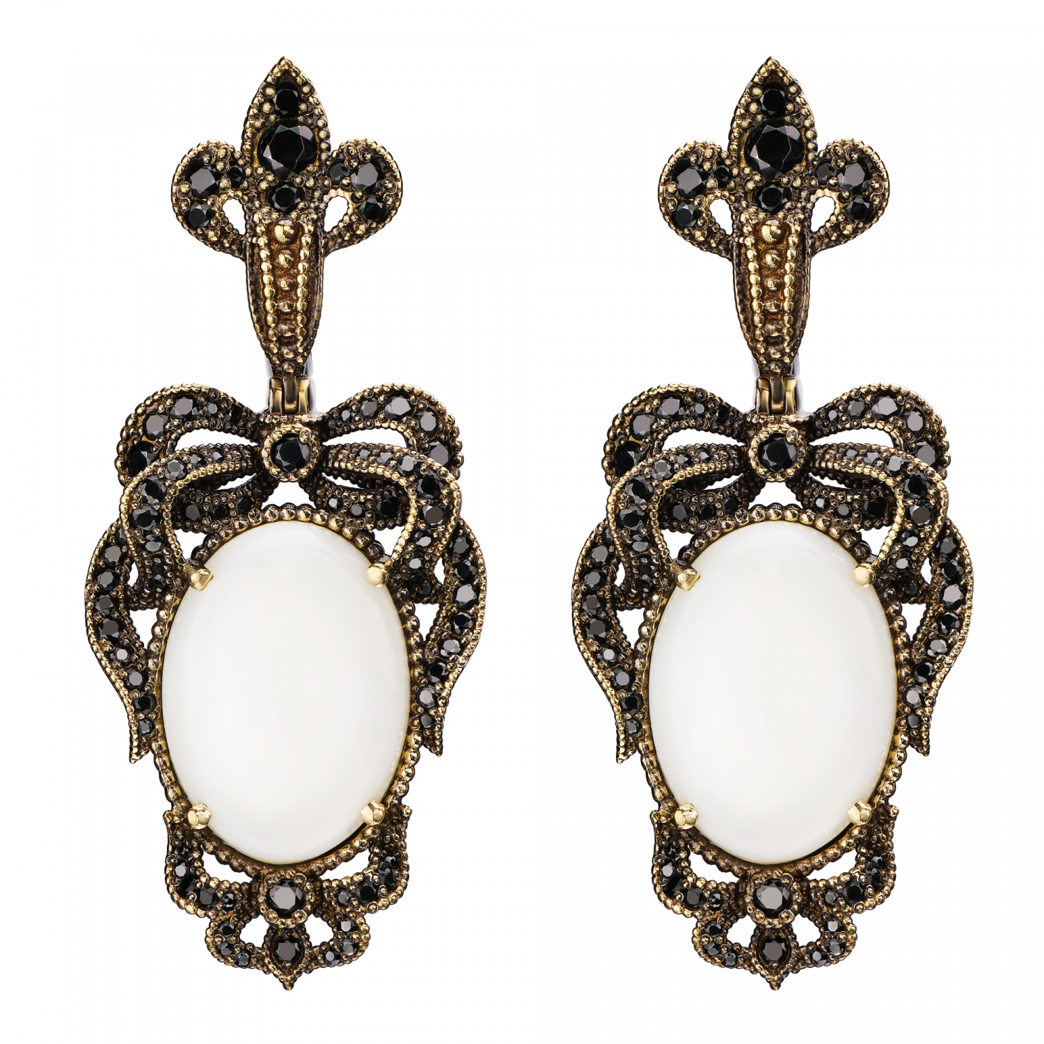 OR2006 NERO Earings REGALIA DELLE REGINE Fiore di Firenze