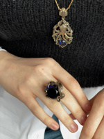AN2032 BLU Ring SIGNORE DEI MARI Fiore di Firenze