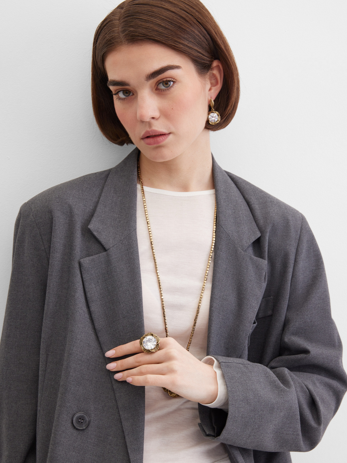 AN1738 CRYSTAL Ring CALEIDOSCOPIO DI FIORI Fiore di Firenze