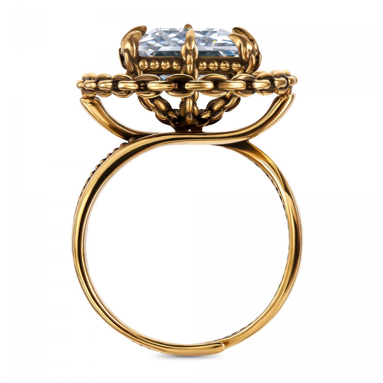 AN5028 CRYSTAL Ring PICCOLO ORBITA Fiore di Firenze