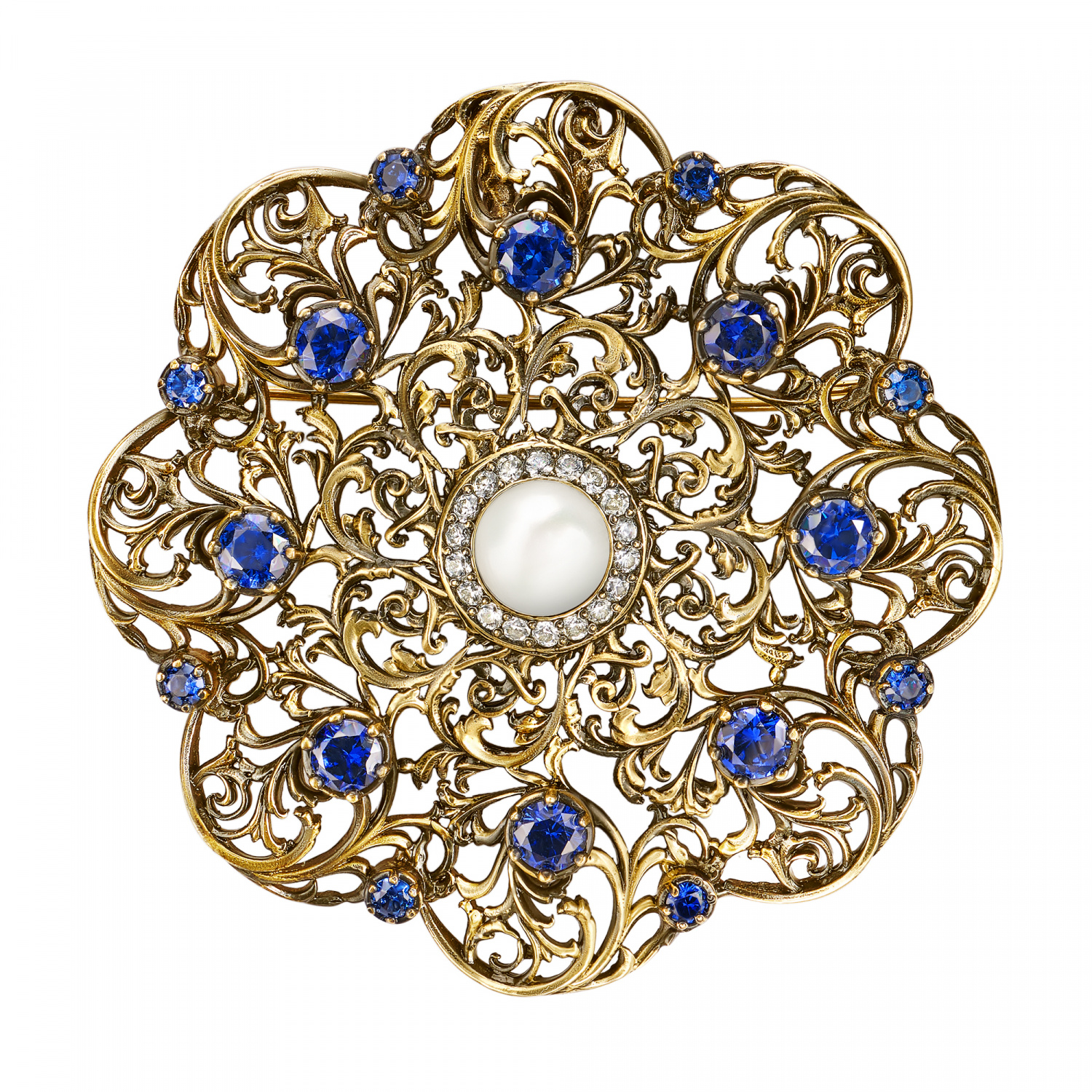 SP1850 TANZANITE Broosh/Сотуар ORNATO Fiore di Firenze