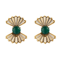 OR2809 VERDE Earings VENTAGLIO Fiore di Firenze