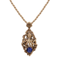 SP2032 BLU Broosh/Necklace SIGNORE DEI MARI Fiore di Firenze