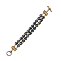 BR1863 PERLA GRAFITE Bracelet EREDITA DEI MONARCHI Fiore di Firenze