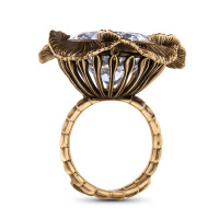 AN1738 CRYSTAL Ring CALEIDOSCOPIO DI FIORI Fiore di Firenze