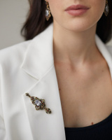 SP5456 CRYSTAL Broosh/Necklace BRILLANTE Fiore di Firenze