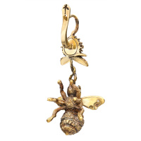 OR2004 CRYSTAL Earings Bumblebee sul trifoglio Fiore di Firenze