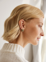 OR3202 Earings пусеты GATTO E TOPO Fiore di Firenze