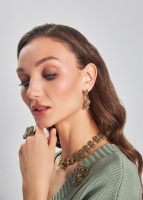 OR9315 CONGO Earings MASCHERA FLOREALE   Fiore di Firenze