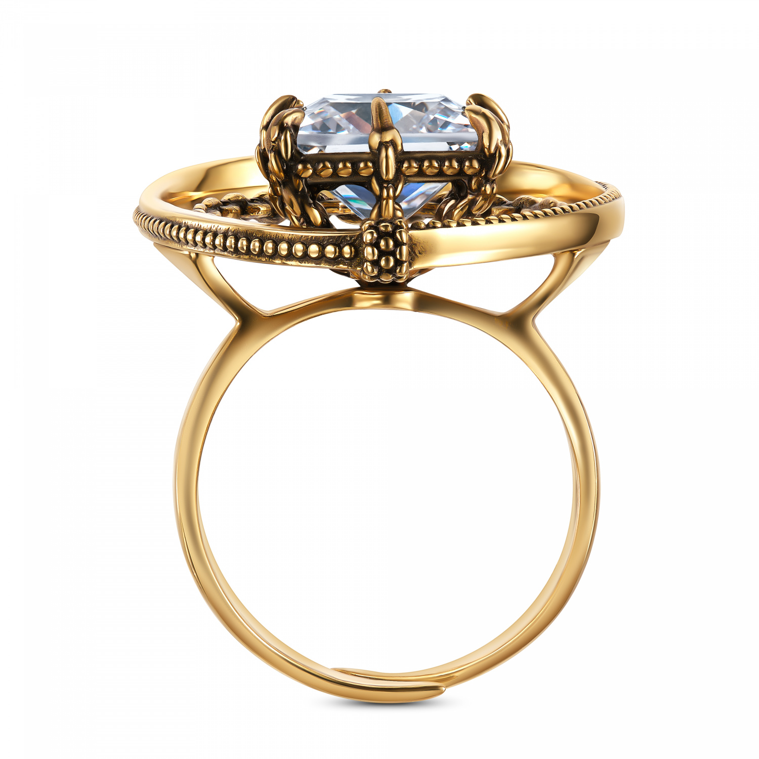 AN5029 CRYSTAL Ring GRANDE ORBITALE Fiore di Firenze