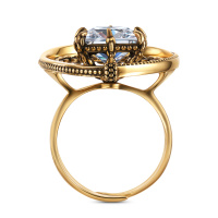 AN5029 CRYSTAL Ring GRANDE ORBITALE Fiore di Firenze