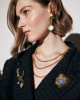 OR4457 MADREPERLA Earings LATTE D'ORO Fiore di Firenze