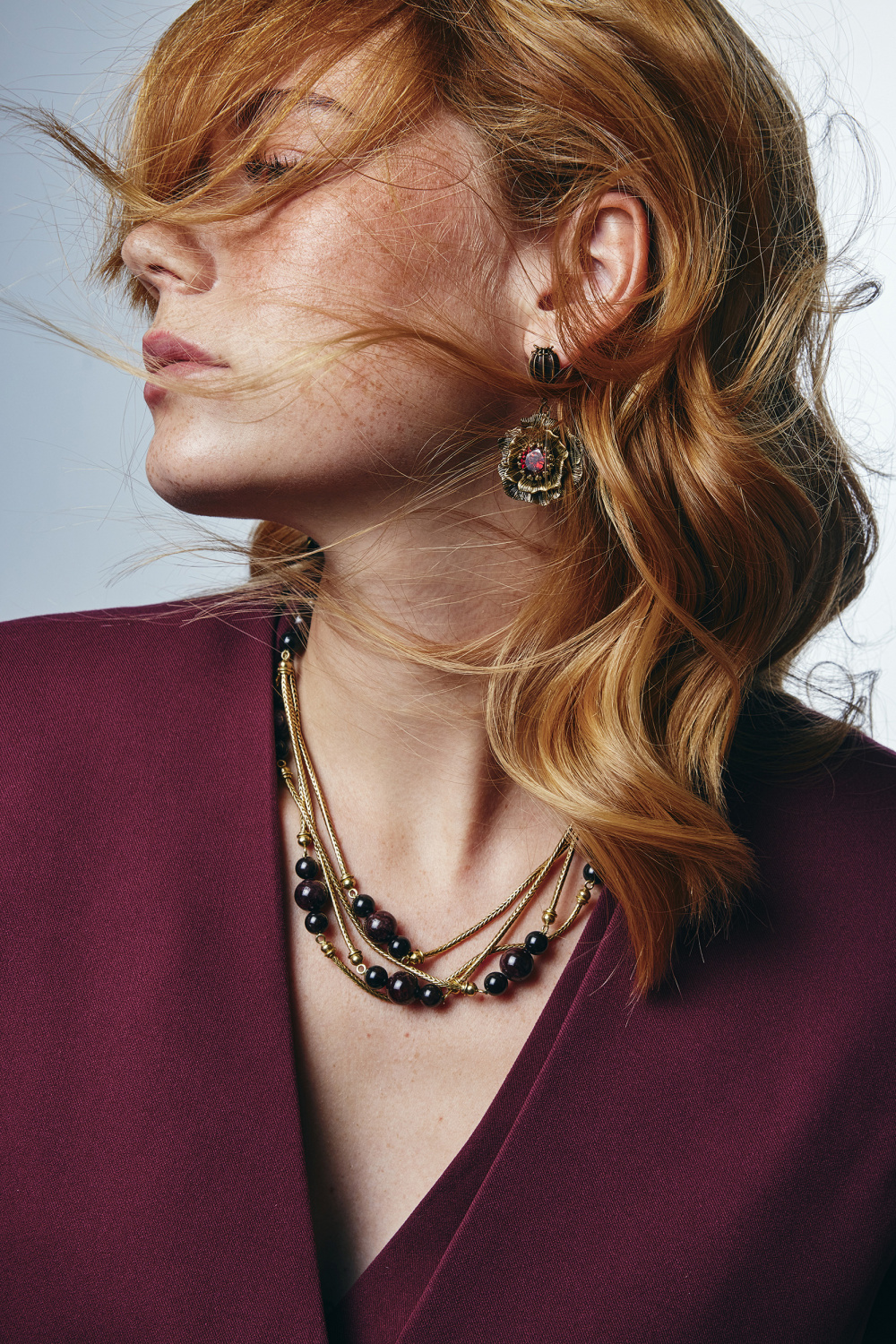 CO1311 GRANATO Necklace TONDO Fiore di Firenze