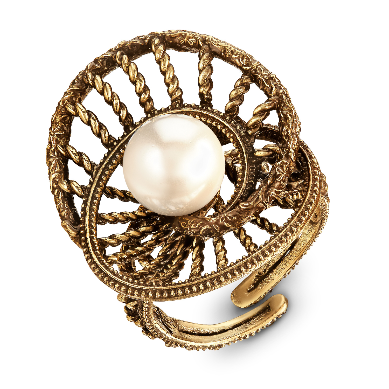 AN1729 PEARL  Ring ARCLET Fiore di Firenze