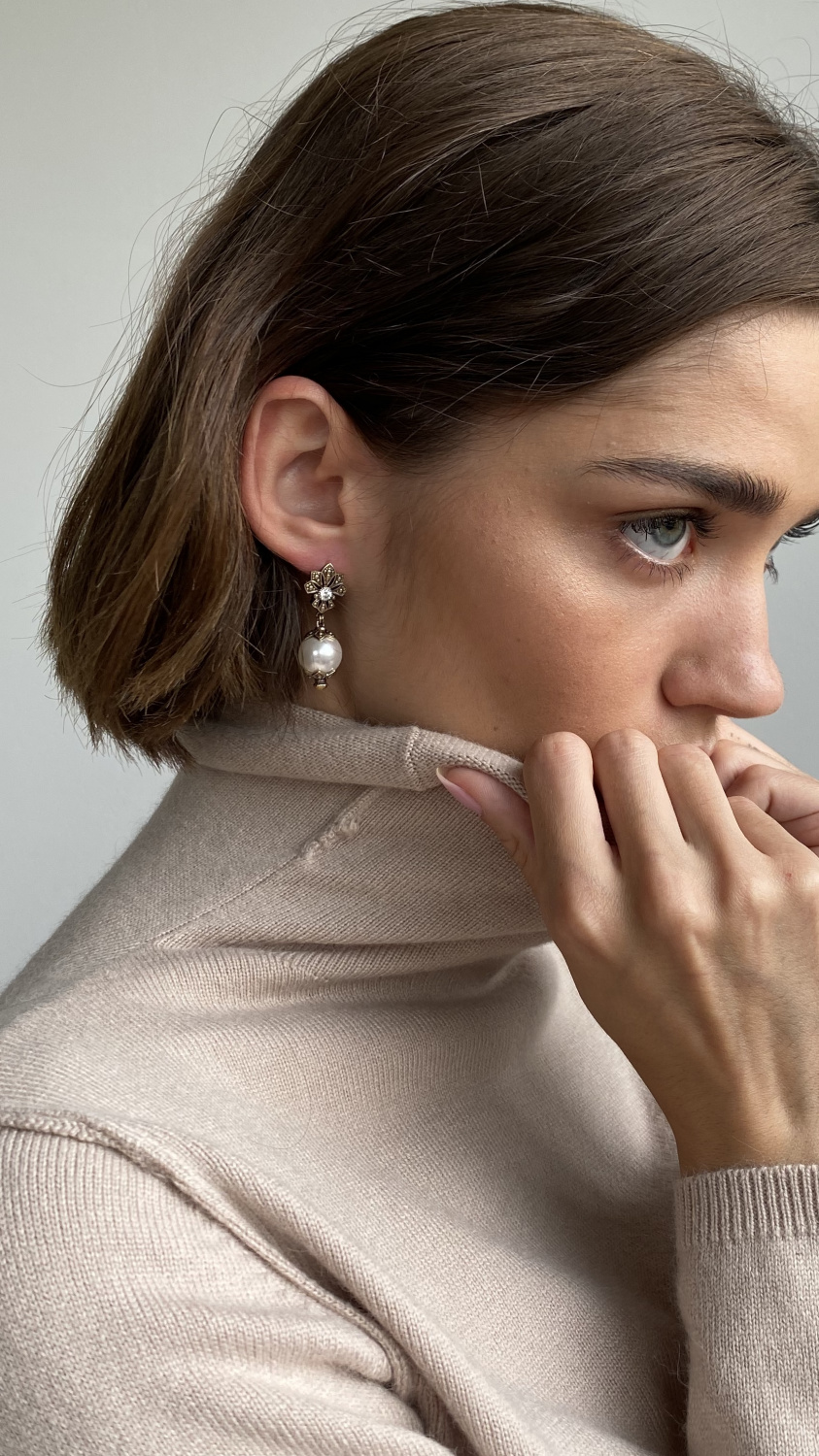 OR2320 PEARL Earings Iris Fiorentino Fiore di Firenze