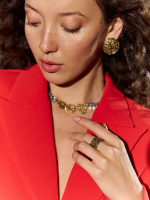 AN2525 Ring CATENE tre strisce Fiore di Firenze