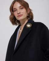 CO2907 PEARL Broosh/Necklace feather with pearls Fiore di Firenze