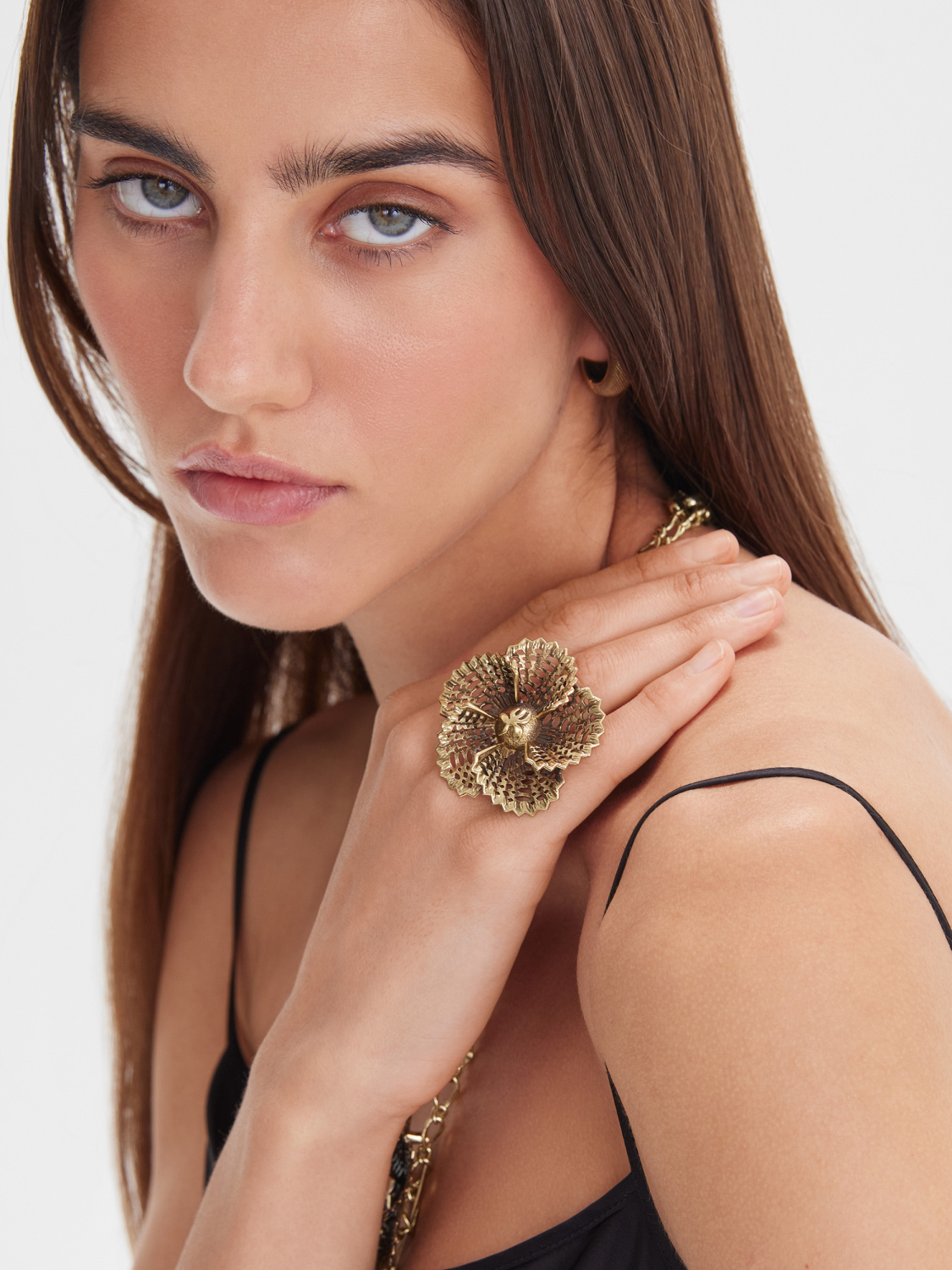 AN080523 Ring VENTAGLIO GRANDE Fiore di Firenze