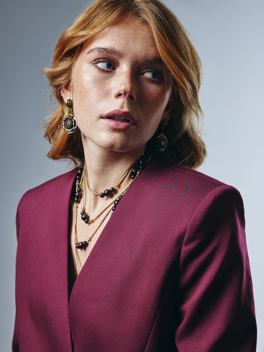 CO1311 GRANATO Necklace TONDO Fiore di Firenze