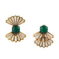 OR2809 VERDE Earings VENTAGLIO Fiore di Firenze