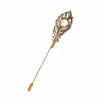 SP2907 PEARL Broosh feather with pearls Fiore di Firenze