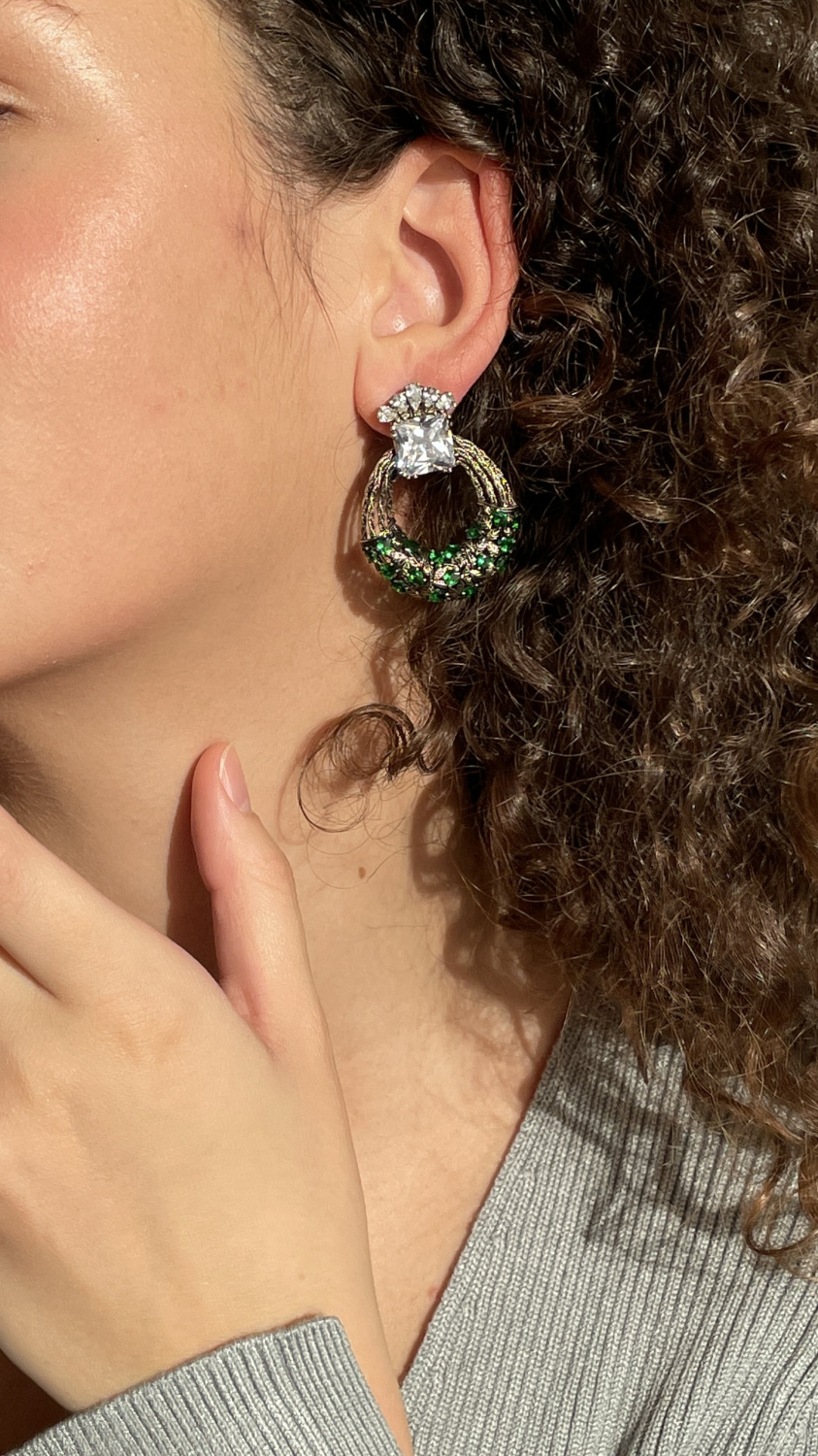 OR7701 CRYSTAL Earings ALLORO Fiore di Firenze