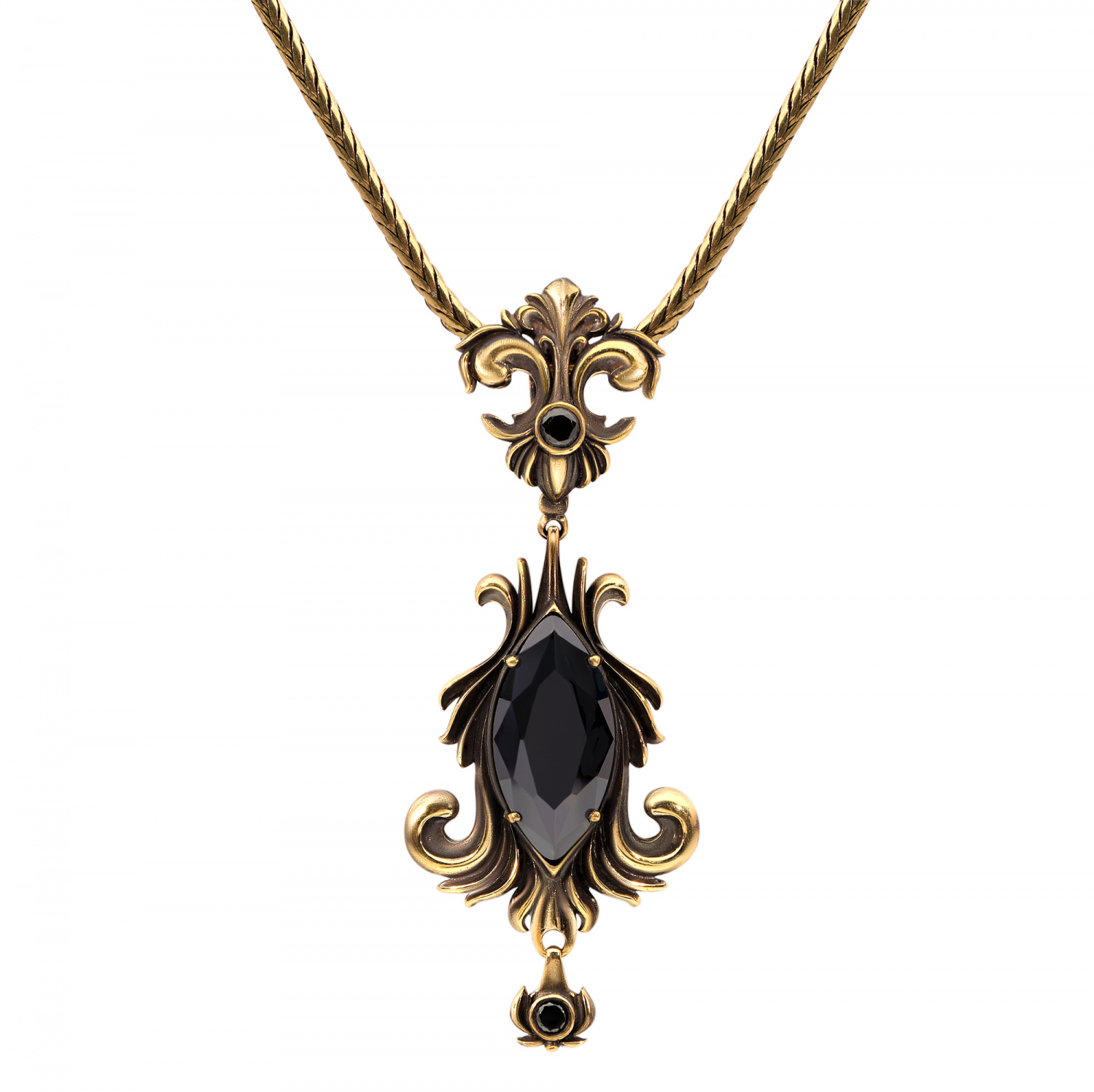 СO190520 NERO  Necklace BAROCCO  Fiore di Firenze