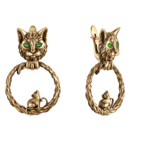 OR3201 Earings GATTO E TOPO Fiore di Firenze